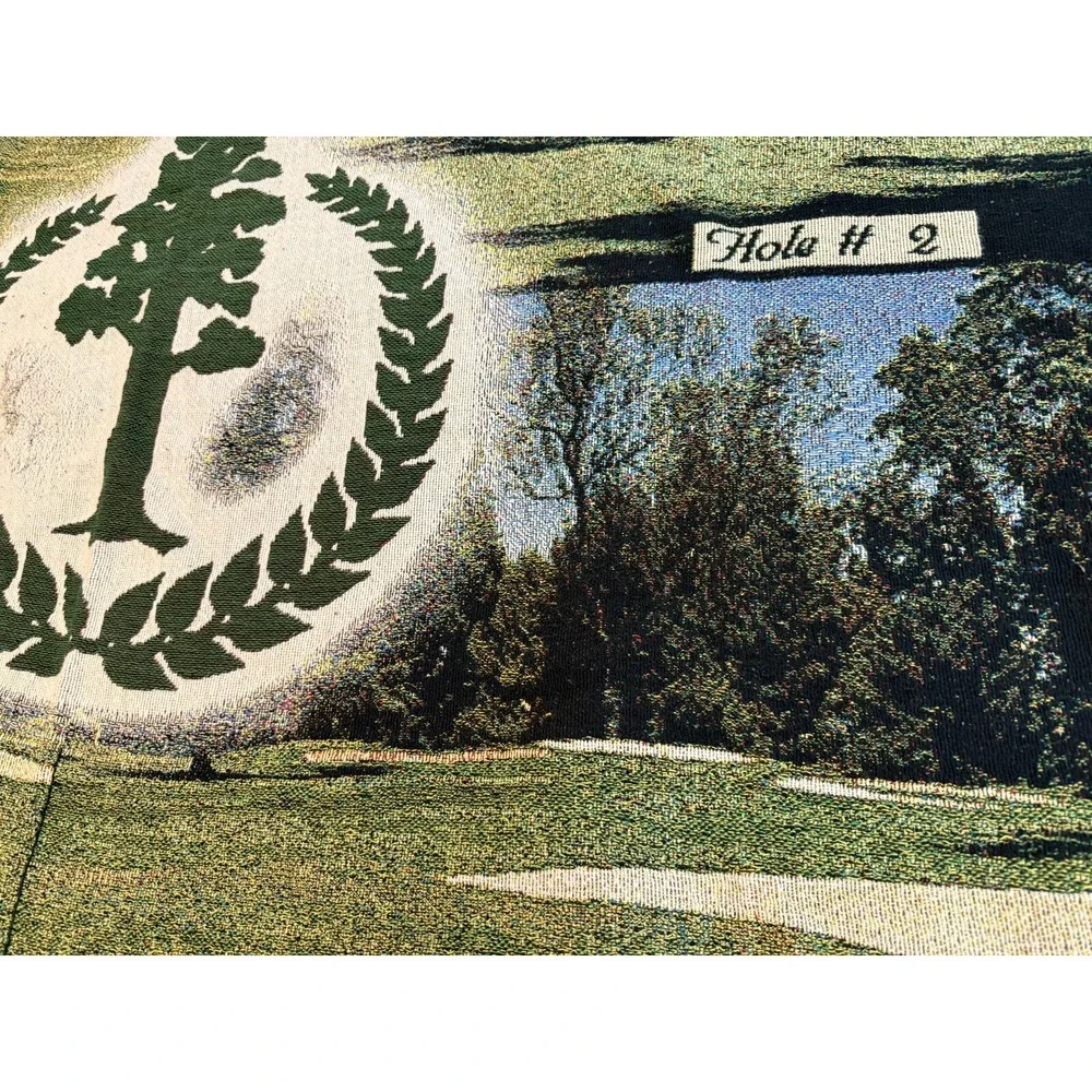 VTG Sunnyside Country Club Woven Golf Course Hole Throw Blanket 60